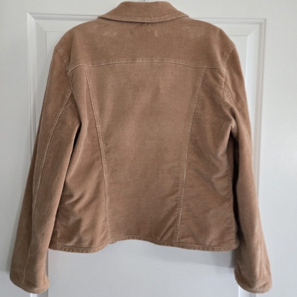 Vintage A.M.I. Y2K Women's Size M Tan Corduroy Jacket Stretch Boho Trucker-Style - Picture 3 of 15